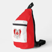 Liebe Kanada-Flagge Crossbody Bag (Rechte Ecke)