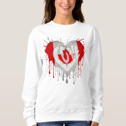 Liebe Kanada-Flagge Sweatshirt (Vorderseite)