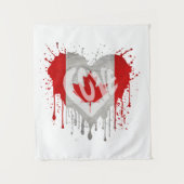 Liebe Kanada-Flagge Wandteppich (Vorderseite)