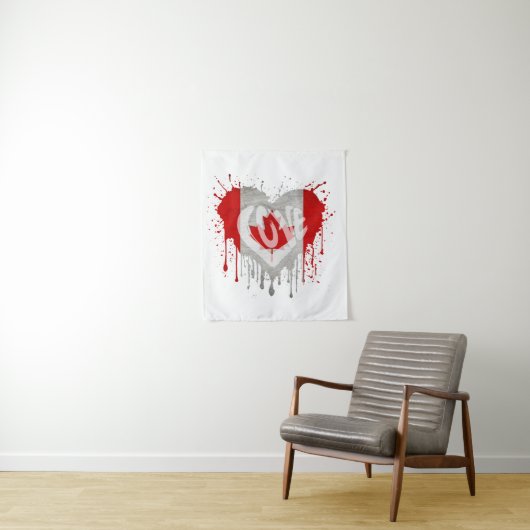 Liebe Kanada-Flagge Wandteppich (Beispiel)