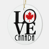 LIEBE Kanada Keramik Ornament (Links)
