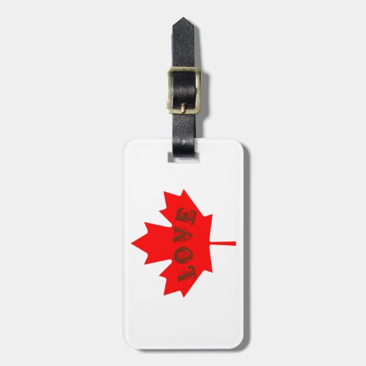 Liebe Kanada Reisegepäck Gepäckanhänger (Vorderseite vertikal)