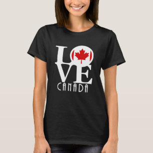 LIEBE Kanada (weißer Text) T-Shirt