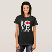 LIEBE Kanada (weißer Text) T-Shirt (Vorne ganz)
