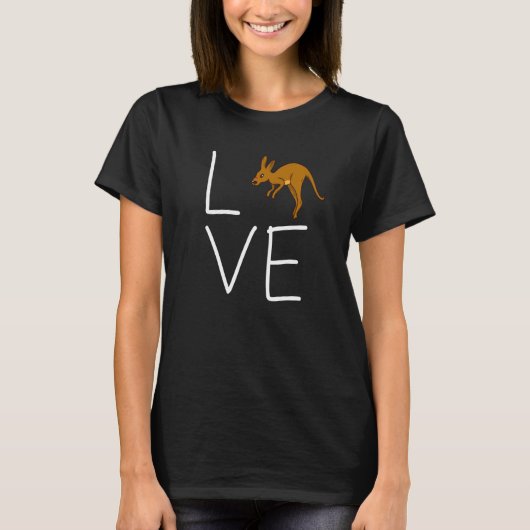 Liebe Kangaroo Aussie Australia Kids Kangaroo T-Shirt (Vorderseite)