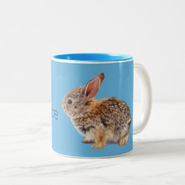 Liebe-Kaninchen-Häschen-Waldkaninchen des Blau-I Zweifarbige Tasse