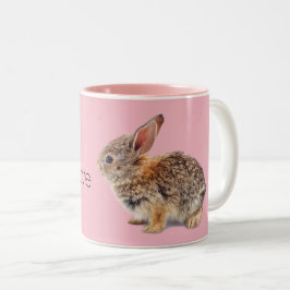 Liebe-Kaninchen-Häschen-Waldkaninchen des Rosa-I Zweifarbige Tasse