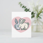 Liebe Kaninchen Postkarte (Stehend Vorderseite)