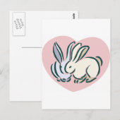 Liebe Kaninchen Postkarte (Vorne/Hinten)