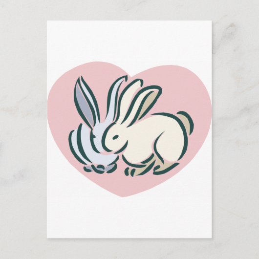 Liebe Kaninchen Postkarte (Vorderseite)