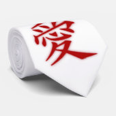 Liebe-Kanji-Krawatte Krawatte (Gerollt)