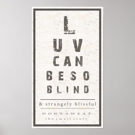 Liebe kann so Blind Poster sein (Vorne)