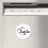 Liebe Kansas Hearts Magnet (In Situ (Geschirrspüler))