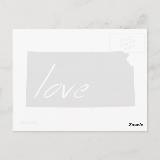 Liebe Kansas Karte Gestaltete antike schwarze Tafe (Rückseite)