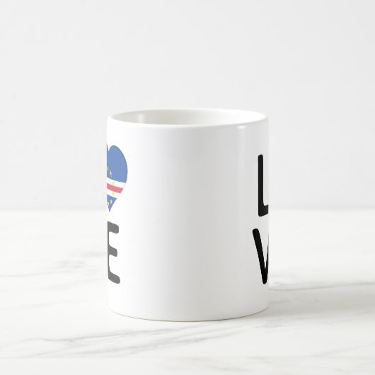 Liebe - Kap-Verde-Flagge Kaffeetasse (Mittel)
