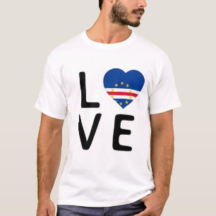 Liebe - Kap-Verde-Flagge T-Shirt