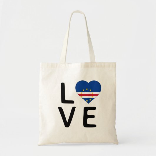 Liebe - Kap-Verde-Flagge Tragetasche (Vorne)