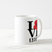 LIEBE Kapa`a Roter Hibiskus 11oz Kaffeetasse (VorderseiteRechts)