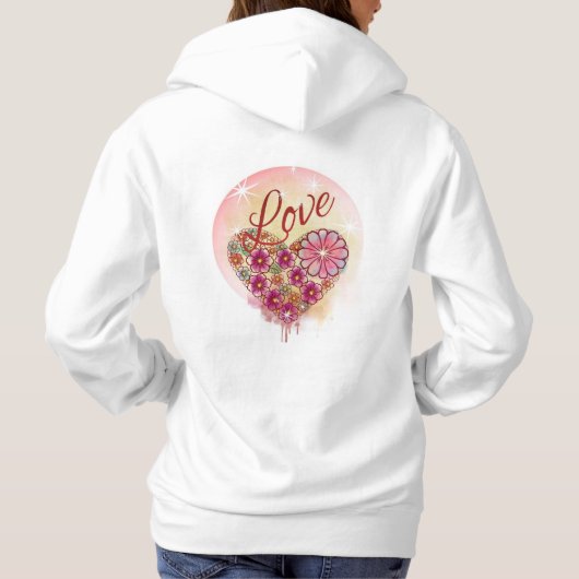 Liebe Kapuzenpullover Hoodie (Rückseite)