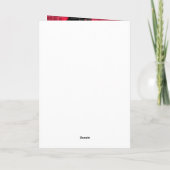 Liebe kariert feiertagskarte (Rückseite)