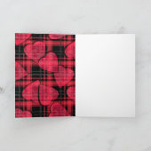 Liebe kariert feiertagskarte (Innenseite)