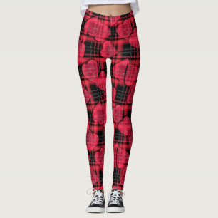 Liebe kariert leggings
