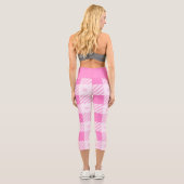 Liebe Kariert Moderne rosa Sammlung Capri Leggings (Rückseite)