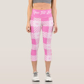 Liebe Kariert Moderne rosa Sammlung Capri Leggings (Vorderseite)