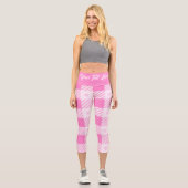 Liebe Kariert Moderne rosa Sammlung Capri Leggings (Vorderseite)