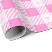 Liebe Kariert Moderne rosa Sammlung Geschenkpapier (Rolleneckpunkt)