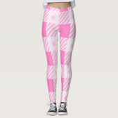 Liebe Kariert Moderne rosa Sammlung Leggings (Vorderseite)