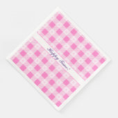 Liebe Kariert Moderne rosa Sammlung Serviette (Ecke)
