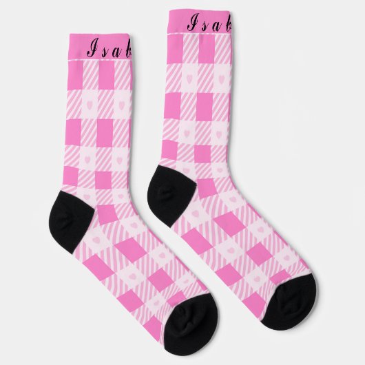 Liebe Kariert Moderne rosa Sammlung Socken (Rechts)