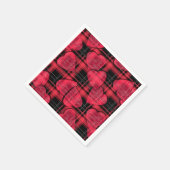 Liebe kariert serviette (Ecke)