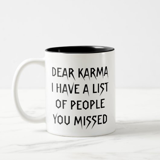 Liebe Karma-Kaffee-Tasse Zweifarbige Tasse (Links)