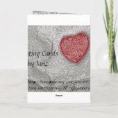 Liebe Karte (Rückseite)