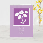 Liebe Karte (Gelbe Blume)