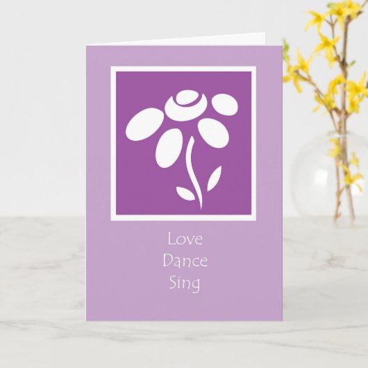 Liebe Karte (Gelbe Blume)