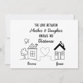 Liebe-Karte für die Mutter über große Entfernungen Einladung (Vorderseite)