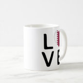 Liebe - Katar-Flagge Kaffeetasse (VorderseiteRechts)