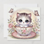 Liebe Kätzchen Einladung (Vorderseite)