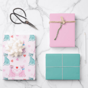Liebe Kätzchen Geschenkpapier Set