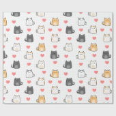 Liebe, Katze Geschenkpapier (Flach)