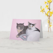 Liebe Katze Karte (Gelbe Blume)