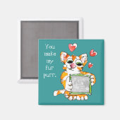 Liebe Katze mit Ihrem Foto Magnet Valentine (Vorderseite/Rückseite)