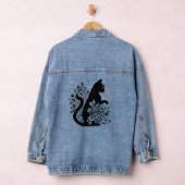 Liebe Katze und Blume Dämonenjacke Jeansjacke (Hangar)
