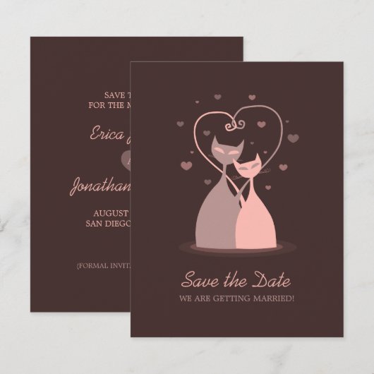 Liebe Katzen - Ankündigung Datum freihalten (Vorne/Hinten)