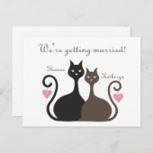 Liebe Katzen Ankündigung Datum freihalten Postkart (Vorne/Hinten)