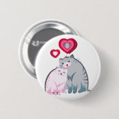 Liebe-Katzen Button (Vorne & Hinten)