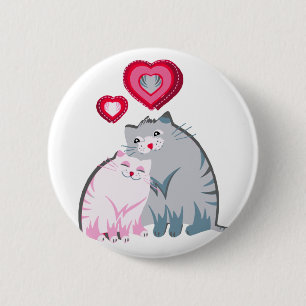 Liebe-Katzen Button